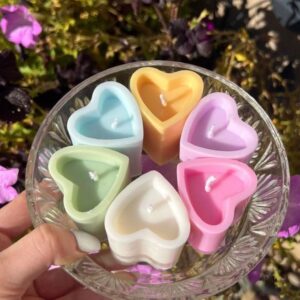 heart shaped candles